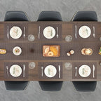 Myir JUN Placemats Set of 4, Vinyl Woven Placemats Place Mats Indoor Set of 4 Washable Table Mats Non-Slip Place mats for Dining Table (Coffee, Set of 4)