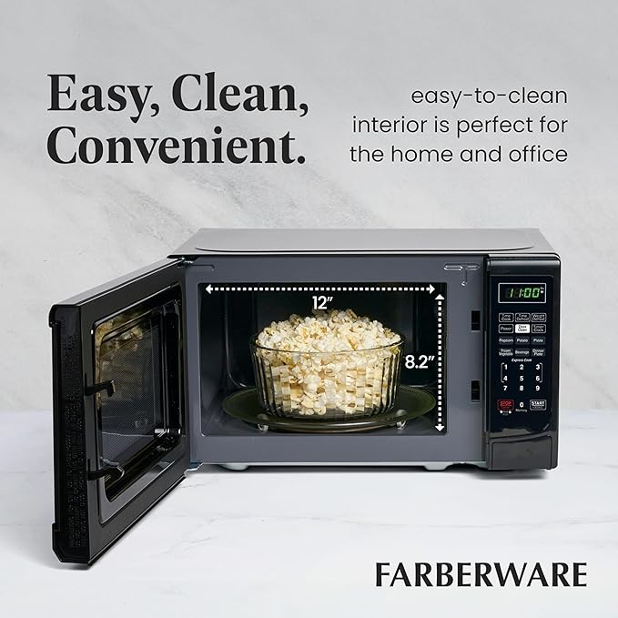 Farberware Countertop 700 Watts, 0.7 cu ft 700-Watt Microwave Oven, Black