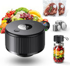 Upgraded 3-in-1 Electric Mason Jar Vacuum Sealer Kit for Mason Jars, Food Savers & Containers | Food Preservation System for Kitchen | Ideal for Canning Jams, Pickles, Dry Foods, Grains & Leftovers