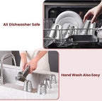 Stainless Steel Slicer Shredder Attachment for KitchenAid Mixers, Dishwasher Safe Cheese Grater Attachment, Food Slicer & Vegetable Chopper Accessory-4 Blades