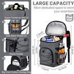 Cooler Backpack, Lightweight and Soft Backpack Cooler for Men Women, Insulated Lunch Bag for Camping Traveling Hiking