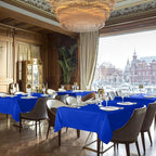 sancua Royal Blue Tablecloth for 8 Foot Rectangle Tables, 6 Pack - 60x120 Inch - Washable Fabric Table Cloth, Reusable Polyester Table Covers for Wedding Party, Banquet, Independence Day, July 4th