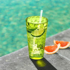 Amazing Abby - Iceberg - 16-Ounce and 24-Ounce Plastic Tumblers (Set of 12), Acrylic Drinking Glasses, Mixed-Color Reusable Plastic Cups, Stackable, BPA-Free, Shatter-Proof, Dishwasher-Safe