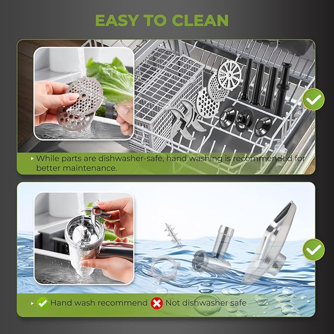 Meat Grinder Electric 3200w Digital Touch Control Commercial Heavy Duty Meat Grinder and Sausage Stuffers, Kubbe Kit for Household Use & Commercial