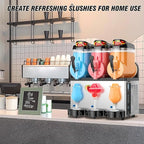 Ultimate Commercial Slushy Machine – 12X3 Tank Stainless Steel Slush Machine,Commercial Frozen Drink Maker for Juices, Margaritas, and Cocktails – Ideal for Bars and Restaurants