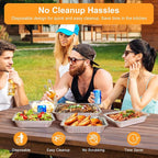 35 Pack 9×13 Disposable Aluminum Pans with Lids(25pc) & 8×8 Aluminum Foil Pans(10pc),Tin Foil Pans Kit Comes with Baking Parchment and Oil Sprayer.