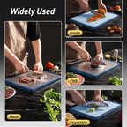 Titanium Cutting Boards for Kitchen Chopping Board with Handle Large Big Small Kitchen Meat Butcher Block Double Sided Pure Titanium and Wheat Straw PP Not Wood Bamboo Plastic Teak Morandi Blue