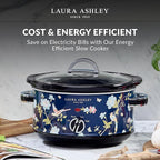 VQ- Laura Ashley 6.5L Slow Cooker - Elveden Navy