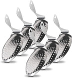 Bent Handle Julep Strainer - Stainless Steel Commercial Cocktail Strainer Piña Barware (6 Strainers/Commercial Bar Pack, Polished Finish)