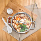 Stainless Steel Stock Pot 4 Quart, Homikit Induction Stockpot with lid for Soup Pasta Sauce Cooking Simmering, Tri-ply Heavy Bottom Compatible with All Stove, Dishwasher Safe