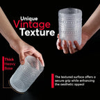 Hobnail Drinking Glasses, Vintage Glassware Set of 6, Vintage Drinking Glasses 14.54 oz, Bubble Glasses Drinking, Hobnail Glasses, Vintage Glass Cups, Jupiter Glasses for Juice, Soda, Beer, Whisky