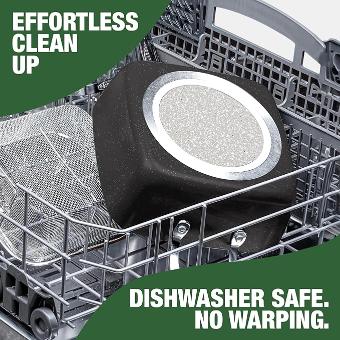 Granitestone Ceraluxe 20 Pc Ceramic Cookware Set Nonstick, Complete Pots and Pans Set Non Stick with 5 Pc Bakeware Set, Deep Frying Pan Set, & Steamer, Non Toxic PFOA Free, Oven & Dishwasher Safe