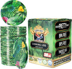 Supa Ant Canning Lids Wide Mouth (50 Pcs.) Food Grade Tin Can Lids for Canned Food - Buckle Proof and Rust Proof Lid for Canning Kit for Wide Mouth Mason Jars (Tropical Green) Canning Supplies