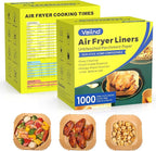 1000 Pcs Air Fryer Paper Liners, 8" Square Air Fryer Liners Disposable, Heavy-Duty Parchment Paper for 5-8 qt Airfryer Basket, Non-Stick & Grease-Proof Baking Liner for Oven Pan