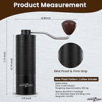 Manual Coffee Grinder – Portable Conical Burr Hand Grinder with Adjustable Settings & Double Bearings – Stainless Steel Coffee Mill for Espresso, French Press, Travel & Camping Gift