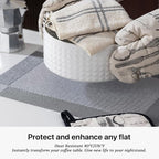 LEXMORE PVC Woven Placemats 12 PCS Wipeable Indoor/Outdoor Table Mats Washable Vinyl Place Mats for Dining Table, Set of 12-Silver Cube