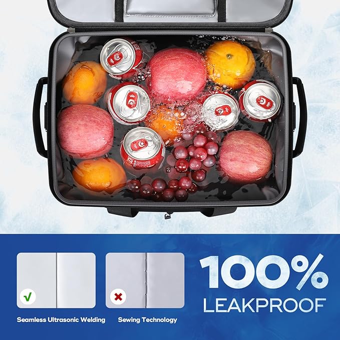 Maelstrom Soft Sided Cooler Bag, 30/40 Can Collapsible Insulated Ice Chest, Large Leakproof Camping & Travel Cooler for Kayaking & Beach