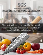 8" VG-10, 67-Layer Genuine Damascus Chef Knife, SGS Lab-Verified Sharpness & Edge Retention, Ergonomic Balanced Handle, Ideal for Home Use & Gifting