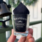 Groomsmen Shot Glasses - Personalized Wedding Party Gift or Proposal - 4 Pack