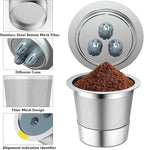Stainless Steel Reusable K Cups Compatible for Ninja Coffee Maker,Upgrade 3 Pack K Cups Reusable Coffee Pods,Permanent Coffee Filters Fit for Ninja CFP201 CFP300 CFP301 CFP400 (3Pack)
