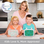 Bentgo Kids Prints Leak-Proof, 5-Compartment Bento-Style Kids Lunch Box - Ideal Portion Sizes for Ages 3-7, Durable, Drop-Proof, Dishwasher Safe, & PFAS & BPA-Free Materials (Bug Buddies)