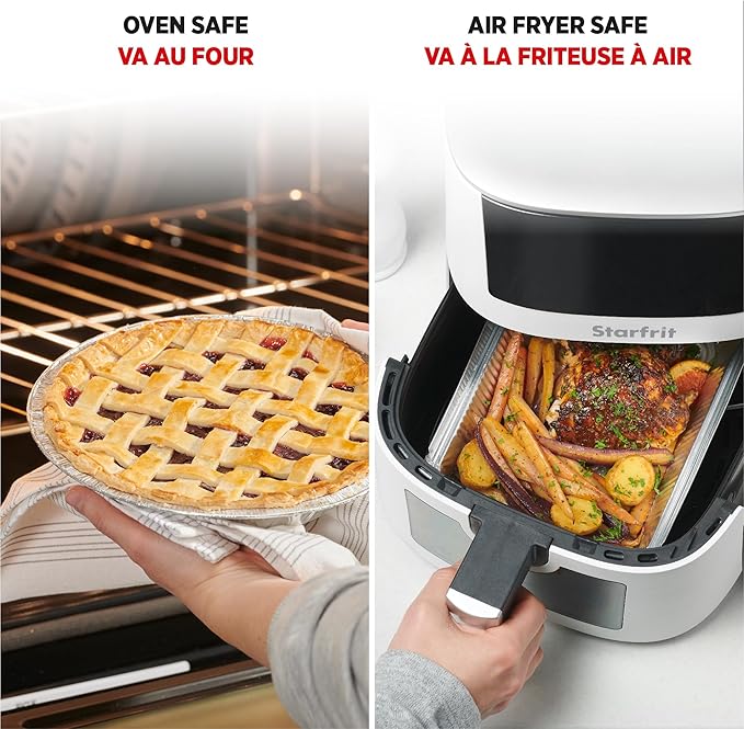 Starfrit (50-Pack 5” Deep Tart or Pie Plates (12.7 cm) - Recyclable - Disposable - Oven & Freezer Safe - Perfect for Baking Tarts & Pies