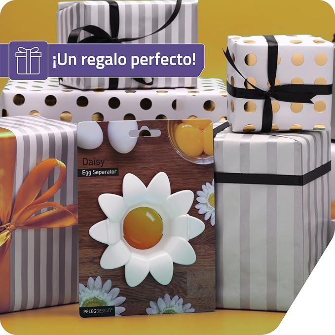 Peleg Design Daisy Plastic Egg Separator, Egg White Yolk Divider Kitchen Gadgets Baking Tools Egg Extractor, Cute Flower Design