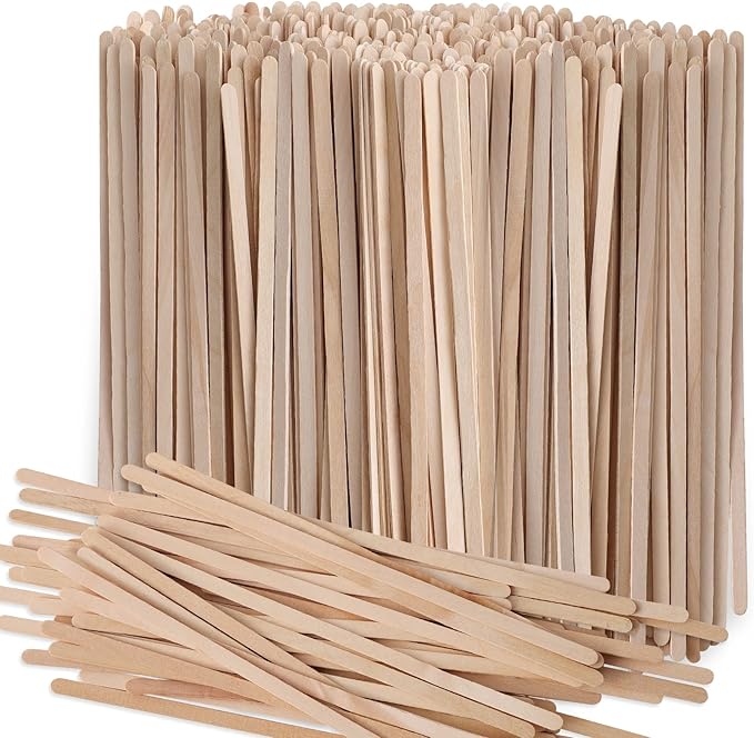 Wood Coffee Stirrers,500 Count of 7.5 Inch Disposable Biodegradable Wooden Coffee Stir Sticks,Eco-Friendly Round End Wood Stirrers,Birch Wood Beverage Stirrers for Tea,Hot Drinks