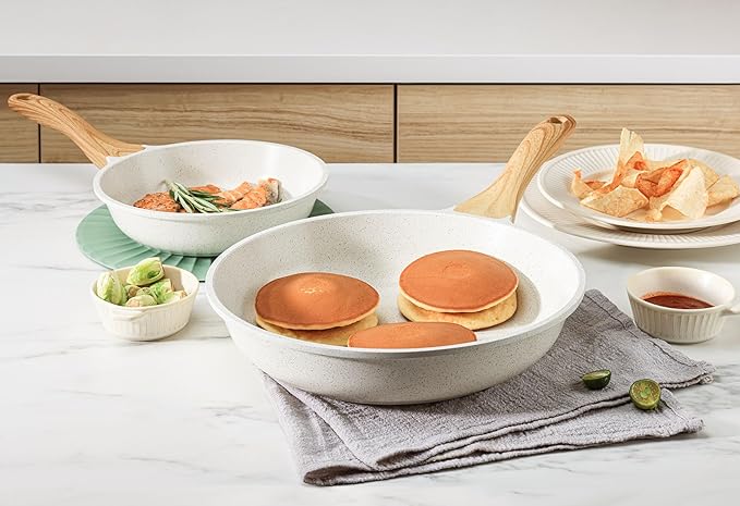 SENSARTE Nonstick Ceramic Frying Pan Skillet, 10 Inch Omelet Pan, Healthy Non Toxic Chef Pan, Induction Pan with Heat Resistant Handle, PFAS-Free