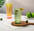 20-ounce Plastic Tumblers, Acrylic Drinking Glasses High-Balls, set of 6 Multicolor Reusable Plastic Cups, Stackable, BPA-Free, Shatter-Proof, Dishwasher-Safe