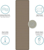 GelPro Decorative Foam Floor Mat, 30" x 108", Grasscloth Pecan