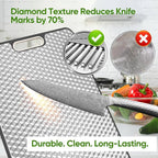 Titanium Cutting Board, Double Sided Medical-grade, Pure Titanium/Wheat straw PP Large Chopping Boards with Juice Groove Cutting Pads for Meat, Vegetables and Fruits