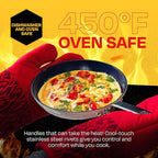 Guy Fieri's Flavortown 2-Piece Ceramic Cookware Set, Nonstick Frying Pan Set 10" and 12", Easy-Clean Kitchen Cookware, Made without PFAS PTFE PFOA, Induction Compatible, Dishwasher Safe, Blue & White