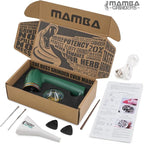 Mamba Original 1g Green USB Electric Herb Grinder. Small Portable Metal Herbal Machine & Spice Mill for the Kitchen