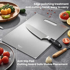 2 Pack Titanium Cutting Board - 100% Pure Titanium Cutting Boards For Kitche,Easy to clean, Double-sided food-grade Cutting Board For Meats, Fruits And Vegetables (M+L)
