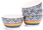 Bico Havana Cereal Bowls Set of 4, 26 oz Deep Ceramic Soup Bowls for Cereal, Salad, Noodles, Kitchen, Microwave and Dishwasher Safe, Gift for Housewarming and Thanksgiving