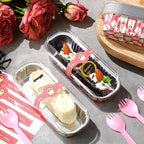 Tioncy 50 Pcs Halloween Mini Pink Loaf Pans with Lids Spoons Sticker Cute Ghost 6.8oz Disposable Rectangle Aluminum Foil Baking Pans Muffin Cupcake Cups for Picnics Birthday Halloween Party Supply