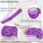 4-Piece Bake Even Strips, Super Absorbent Thick Cake Pan Dampen Strips, Keeps Cakes More Level and Prevents Crowning With Cleaner Edges