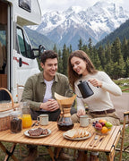 AGOGO Pour Over Coffee Maker Set Glass Coffee Maker with 50pcs Filter Paper -for Home, Office, Camping, Cafes - Easy Clean Coffee Dripper Set (Rag&Brush Included) (8 Cup/28 oz)