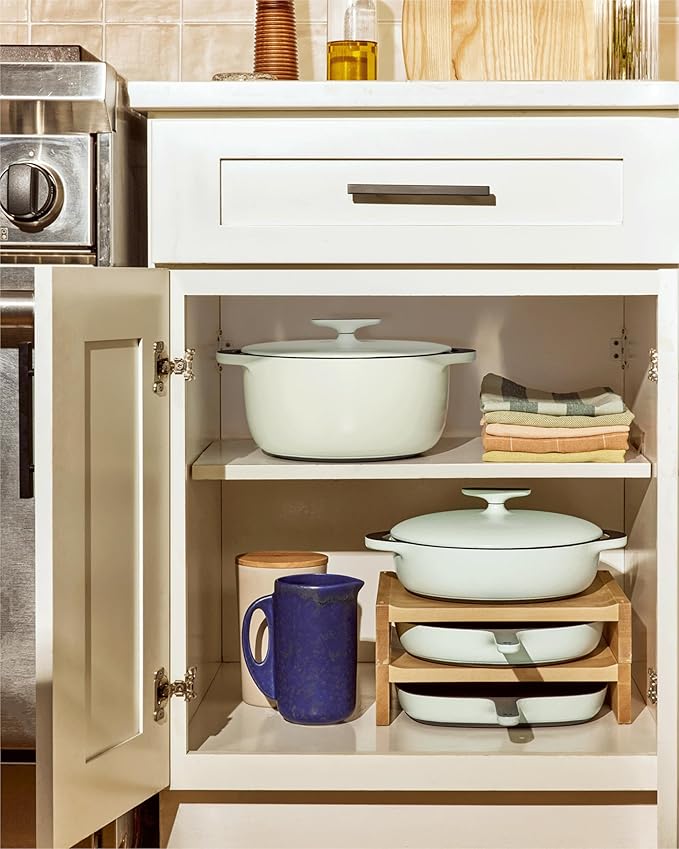 Caraway Enameled Dutch Oven - 6.5 qt Cast Iron Dutch Oven With Lid - 3 Layer Enamel Coating - No Seasoning Required - Compatible With All Stovetops - Oven Safe - No Forever Chemicals - Cream