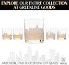 Greenline Goods Skyline Etched Washington, DC Whiskey Glasses (Set of 2) | Old Fashioned Tumbler – For Washington, DC Lovers