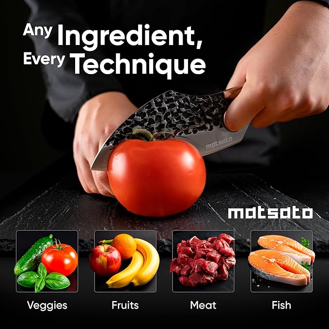 Chef Knife, Kitchen Japanese Steel Chefs Knife, Meat & Vegetables Cooking And Chopping Chef Knives, Cuchillos De Cocina - Perfect for Kitchen, BBQ 4.53 Inches Blade