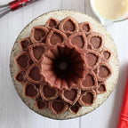 Baker's Secret Nonstick Fluted Cake Pan, Perfect for Fluted Cakes, Die Cast Aluminum Cake Pans, 2 Layers Non-stick Coating For Easy Release, Fluted Cake Pans - (Amour)