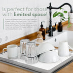 DON & CLAIRE Stone Dish Drying Mat for Kitchen Counter - Quick Drying, Super Absorbent, Non-Slip Mat for Dishes, Glassware, Fast Dry Stone Mat for Kitchen Sink, Easy to Clean | (21.5" x 16.3", Marble)