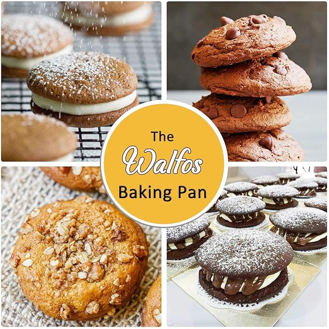 Walfos Silicone Muffin Pan Set of 3, Including Regular 12 Cups Muffin Pans, 24 Cups Mini Muffin Pan & 6 Cups Muffin Top Pan, Non-Stick Cupcake Pan, Easy to Pop Out & Dishwasher Safe