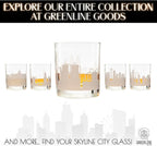 Greenline Goods Skyline Etched Philadelphia Whiskey Glasses Gift (Set of 2) | Old Fashioned Tumbler – For Philadelphia Lovers - City Accessories and Souvenirs - Philadelphia Glassware Decor