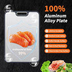 Titanium Cutting Board for Kitchen，100% Double Sided Solid Pure Titanium Cutting Board with Juice Groove &Wheat Straw PP Chopping Board Food Grade (Medium (15''×11‘’ Inche))