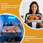 Aluminum Foil Pan, 9×13 Half Size Pans, Disposable Foil Pans for Roasting, Catering,Picnic or Holiday needs (25 Pack)