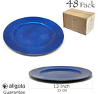 allgala Heavy Quality Round Charger Plates - Chargers for Dinner Plates - Set of Charger Plates for Table Decor - Ideal for Weddings, Thanksgiving Parties & Holidays - Grain Blue (13-Inch 48-Pack)
