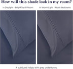 2-Pack Sheets Full Size Bed - 400 Thread Count 100% Cotton Sateen - Extra Soft, Breathable & Cooling Sheets, Wrinkle Resistant, 2 Sets of Deep Pocket Bed Sheets - Indigo Dusty Blue